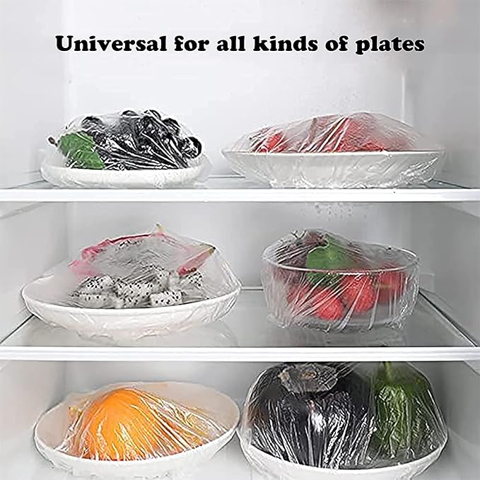 Fresh Keeping Bags, Plastic Sealing Bags Food Cover, Universal Kitchen Wrap Seal Fresh Keeping Caps Fresh Keeping Bags Covers,Plastic Stretchable Food Covers for Leftover And Meal Prep (300PCS) - Image 4