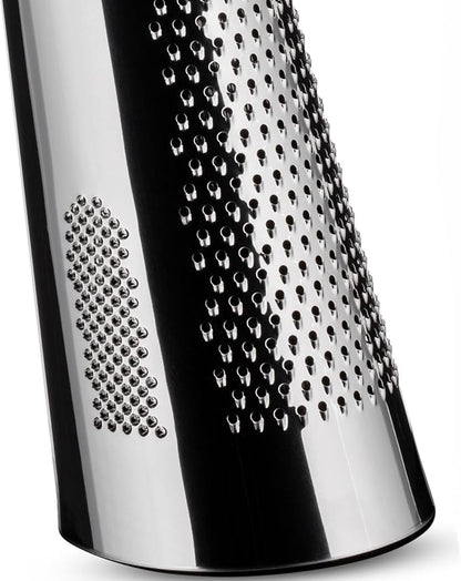 Alessi "Todo" Giant Cheese And Nutmeg Grater in Steel And Wood, Silver
