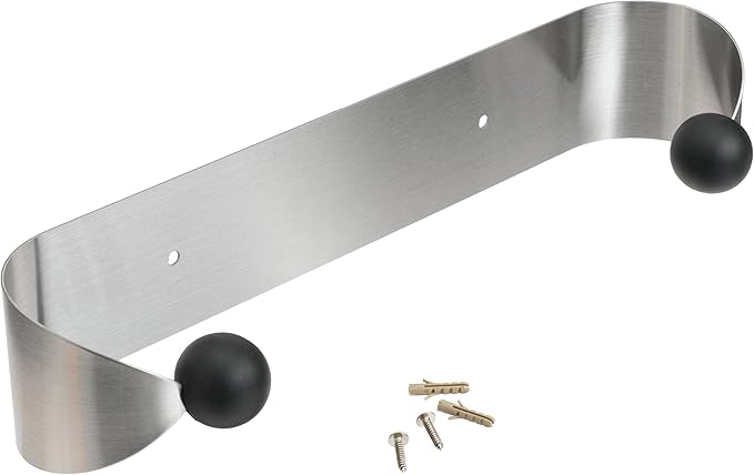 Prodyne Under Cabinet Paper Towel Holder, Silver and Black Small by Prodyne