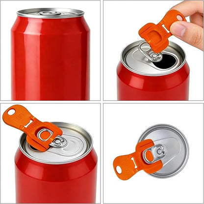 Hand Soda Can Opener, Drink Can Protector Cap, Can Tab Openers & Leak-Proof Drink Covers for Soda, Beer, Coke Shields From Bugs, Bees, Dust (8)