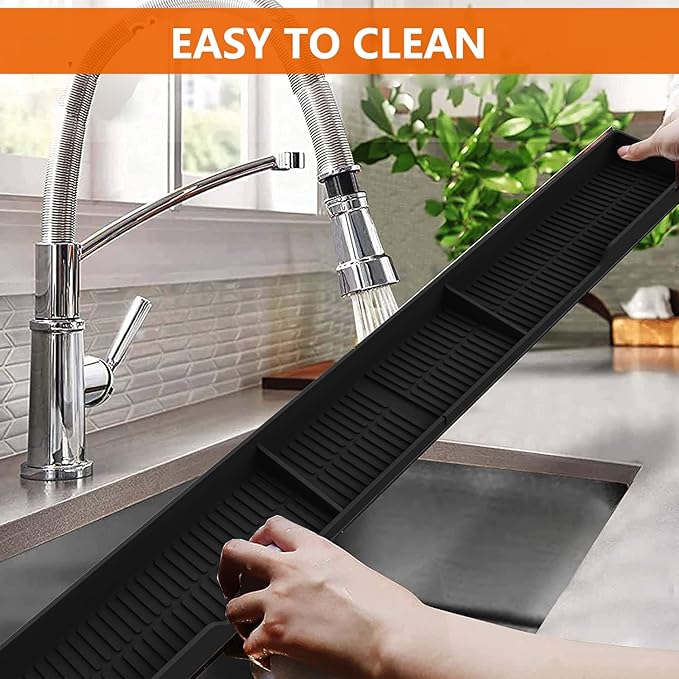 AWOKE Stove Top Shelf 30 Inch - Silicone Material Magnetic Shelf for Stove - 3 Functional Partitions Kitchen Spice Rack Organizer-Black,Kitchen Gadgets Storage Organization - Image 7