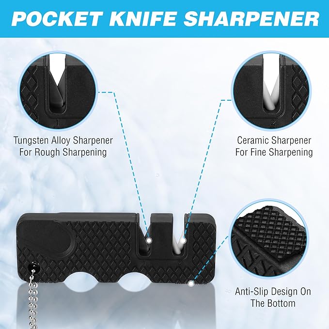 FLISSA Fillet Knife Set with 5"/6"/7"/9" Fillet Knives, Sharpener, Protective Sheath, Portable Roll Bag, Gifts for Fishermen, Saltwater & Freshwater Use