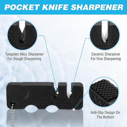 FLISSA Fillet Knife Set with 5"/6"/7"/9" Fillet Knives, Sharpener, Protective Sheath, Portable Roll Bag, Gifts for Fishermen, Saltwater & Freshwater Use