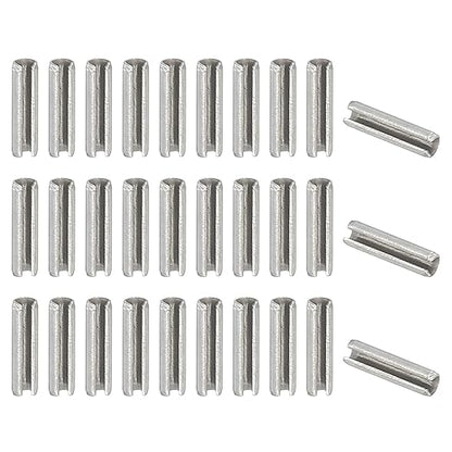 PATIKIL Slotted Spring Pin, 50 Pcs 5/64" x 5/16" (2.2mm x 8mm) 304 Stainless Steel Split Roll Pins Spring Dowel for Home Improvement Automotive Machine Repair, Silver