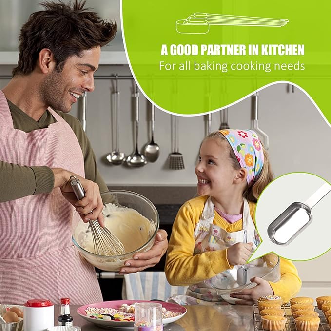 5PCS 1tsp (1/3tbsp, 5ml) Single Measuring Spoon, Stainless Steel Long Handle Individual Teaspoons Only - Image 6