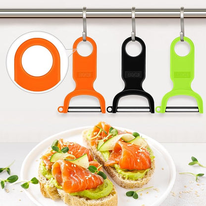 Original Vegetable Peeler, Potato Peelers for kitchen Carbon Steel Blade 3-Pack Green/Orange/Black - Image 7