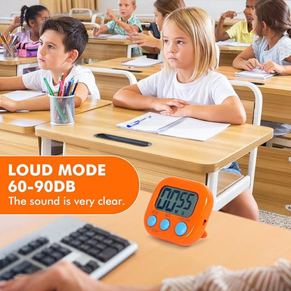 6 Pack Multi-Function Electronic Timer, Learning Management, Suitable for Kitchen, Study, Work, Exercise Training, Outdoor Activities(not Including Battery) - Image 5