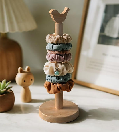 KitchLife Cute Wooden Paper Towel Holder Countertop - Solid Freestanding Paper Towel Dispenser Stand Organizer with Anti-Skid Base (Bird) - Image 8