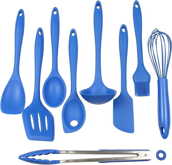 Chef Craft Premium Silicone Cooking Tongs, 12 inch, Blue - Image 6