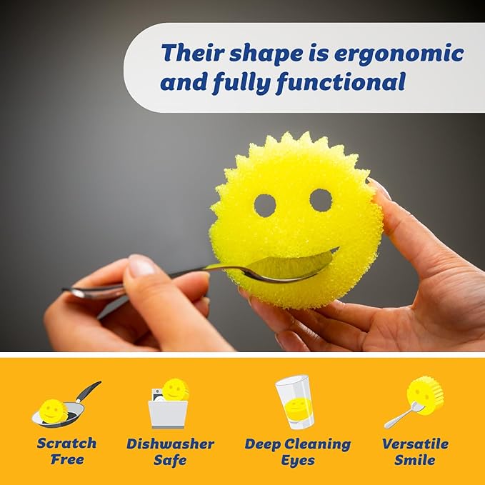 Scrub Daddy 4 Scrub Daddy Sponges & 4 Scrub Mommy Kitchen Sponges - Scratch-Free for Dishes & Multipurpose Cleaning - BPA Free & Made with Polymer Foam - Stain & Odor Resistant (16 Pack) - Image 5