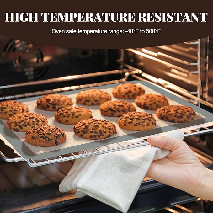 Macaron Silicone Baking Mat, 3 Pack Reusable Baking Mat, Non-Stick, Food Safe Silicone Cookies Sheets for Baking - Image 5