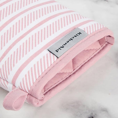 KitchenAid Albany Mini Oven Mitt 2-Pack Set, Dried Rose, 5.5"x8" - Image 3