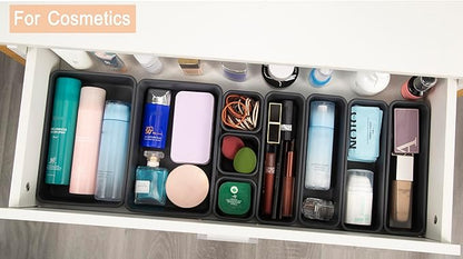 Kutesna 15 PCS Interlocking Desk Drawer Organizer Separator for Office,Bathroom,Kitchen,Makeup（Black） - Image 3