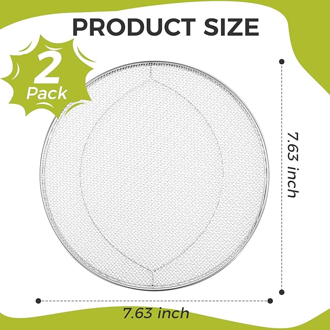 2 Pack Splatter Shield, Stainless Steel Splash Guard, Detachable Reusable Splatter Screen Replacement for Ninja Foodi Smart XL 6-in-1 Indoor Grill FG550 FG551 BG500A DG551