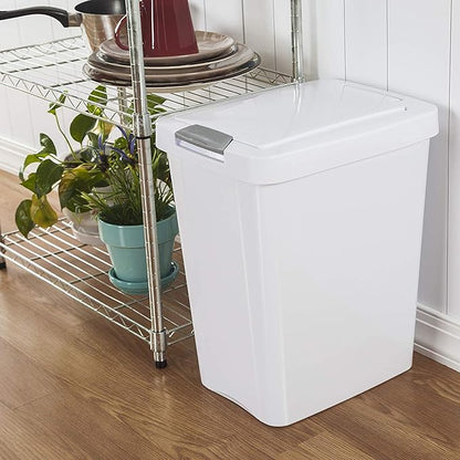STERILITE 10438004 Touch Can, White, 7.5 Gallon