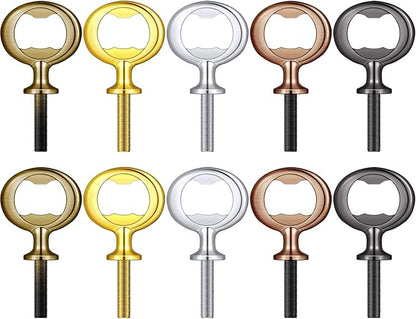 Patelai 10 Pieces Metal Bottle Opener Kit Blank Stainless Steel Bottle Opener Inserts Hardware for Wedding Wine Party DIY Project Craft Wood Turning by Patelai