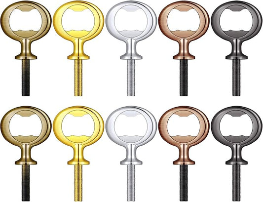 Patelai 10 Pieces Metal Bottle Opener Kit Blank Stainless Steel Bottle Opener Inserts Hardware for Wedding Wine Party DIY Project Craft Wood Turning by Patelai