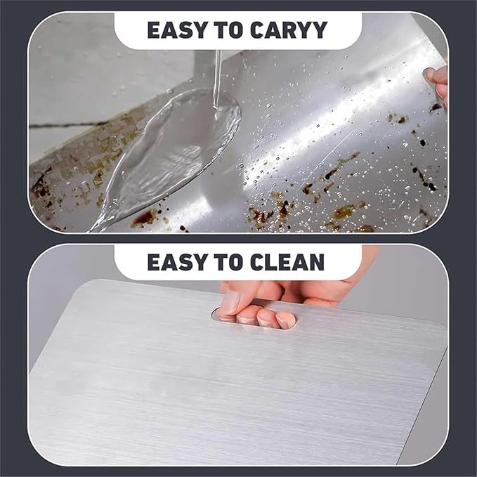 Titanium Cutting Board - 2026 New Upgrade 100% Pure Titanium Cutting Boards for Kitchen Double Sided Non Toxic Titanware Cutting Board,Hygiene Durable Dishwasher Safe Chopping Board (12"L x 9"W)