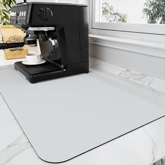 HotLive Coffee Mat - Absorbent Hide Stain Rubber Backed Dish Drying Mat for Kitchen Counter - Bar Mats for Countertops Accessories Fit Under Coffee Maker Espresso Machine by HotLive