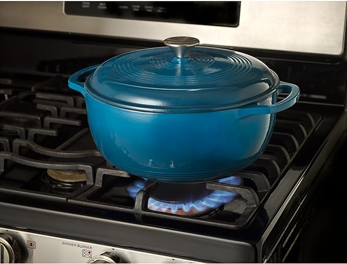 Mercer Culinary Enameled Cast Iron Round Dutch Oven, 6 qt., Turquoise - Image 6