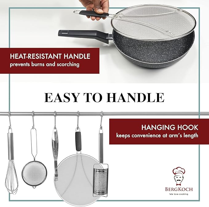 Splatter Screen for Frying Pan - 9.5/11.5/13 Inch Stainless Steel Grease Splatter Guard (Set of 3) - Cover Oil Splash when Sizzling Bacon, Cooking Fried Chicken or Popcorn - Image 7