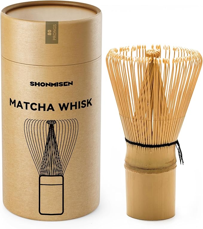 Bamboo Matcha Whisk 80/100/120 Prong, Traditional Japanese Chasen Matcha Stirrer -Authentic Japanese Bamboo Whisk For Matcha Tea (80prongs) by Unknown