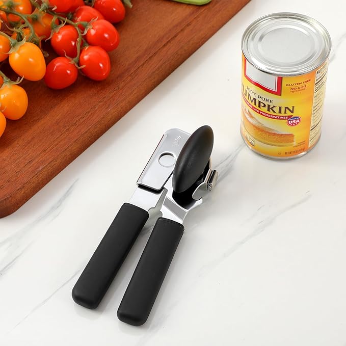 Can Opener Manual with Magnet Lift, Heavy Duty Handheld Smooth Edge Can Tin Opener for Seniors, Durable Sharp Cutting Blade,Easy Turn Knob Multifunctional Bottle Opener - Image 5