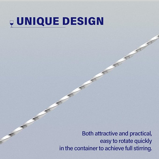 BRIOUT 2 Pcs Bar Spoon, 12 Inches Long Handle Drink Stirrer, Stainless Steel Bar Cocktail Mixing Spoons with Round Base for Stirring, Silver - Image 4