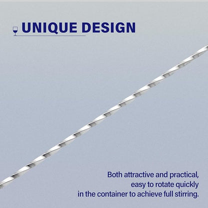 BRIOUT 2 Pcs Bar Spoon, 12 Inches Long Handle Drink Stirrer, Stainless Steel Bar Cocktail Mixing Spoons with Round Base for Stirring, Silver - Image 4