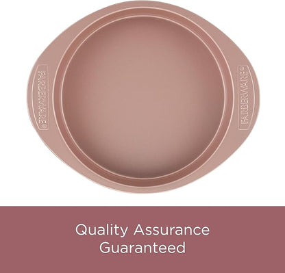 Farberware Nonstick Bakeware 10-Inch x 15-Inch Cookie Pan, Metal Baking Pan, Rose Gold