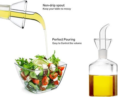 5 ounce / 150 ml Glass All-Purpose Cruet, Glass Oil Decanter and Cruet (Square 5 OZ)