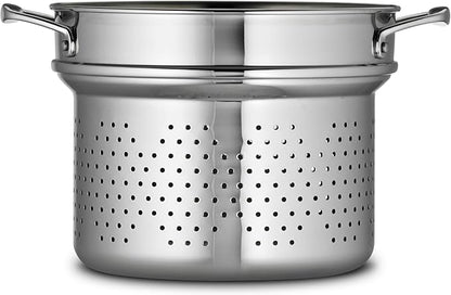 Tramontina Signature Stainless Steel Pasta Strainer Insert for Pot, Basket compatible with 8-Quart Stock Pot - Image 6