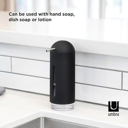 Umbra Penguin 12 oz (355 ml) Soap Pump, Kitchen Soap Dispenser, Also Works with Hand Sanitizer, Black - Image 6