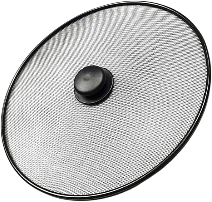 Amosfun 11.4 Inch Oil Splash Guard Splatter Screen for Frying Pan and Pot Mesh Cover Grease Splatter Shield Cooking Kitchen Accessory