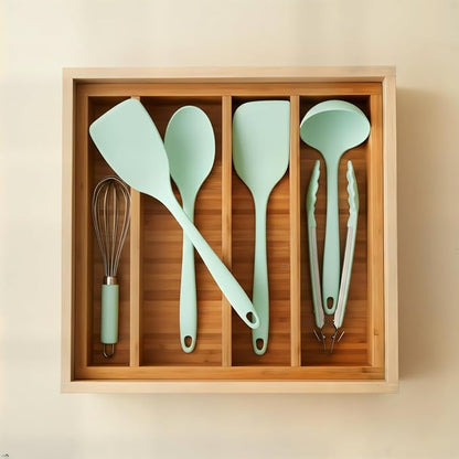 Spatula, Turner for Non-stick pans, Heat Resistant, Flipper, BPA Free Melamine Utensil with Ergonomic Handle by Reston Lloyd 11 inch, Seafoam - Image 2