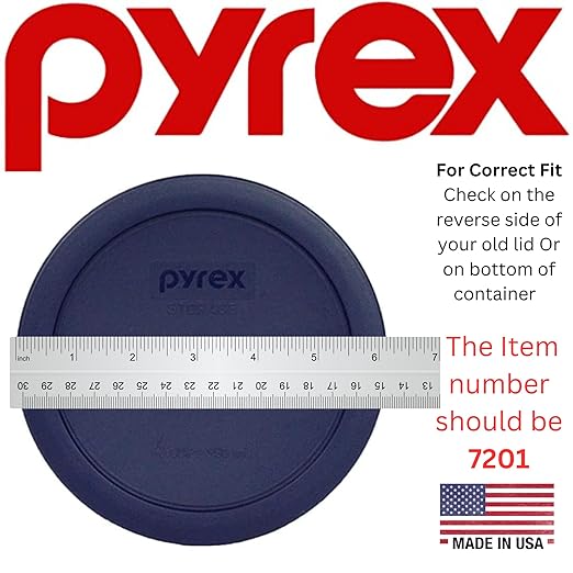 Pyrex 7201-PC 4 Cup Blue Food Storage Replacement Lid (4-Pack) - Made in USA - Image 4