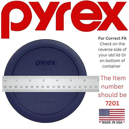 Pyrex 7201-PC 4 Cup Blue Food Storage Replacement Lid (4-Pack) - Made in USA - Image 4