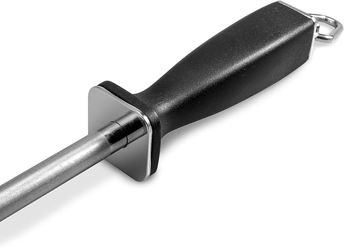 Superior Knife Sharpening Rod, 10 Inch Professional Diamond Brushed Sharpening Steel - Image 3