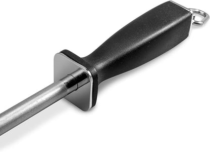 Superior Knife Sharpening Rod, 10 Inch Professional Diamond Brushed Sharpening Steel - Image 3