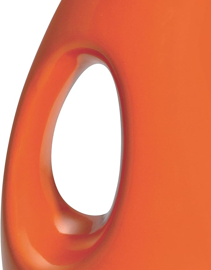 Rachael Ray Solid Glaze Ceramics EVOO Olive Oil Bottle Dispenser with Spout - 1 Piece, Orange - Image 5
