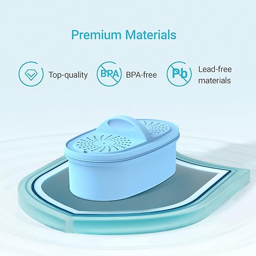 AQUA CREST PF-AL Alkaline Water Filter Replacement for Waterdrop® Pitcher Filtration System, Fits Waterdrop® PF-AL, Reduces PFOA/PFOS, Chlorine, Last Up to 100 Gallons, 2 Pack