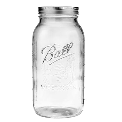 Ball Wide Mouth Glass Mason Jars with Lids and Bands, Used for Canning, Pickling, Juice, Jam, Jelly, Half Gallon Size 64 Ounce (Pack of 4) - Image 2