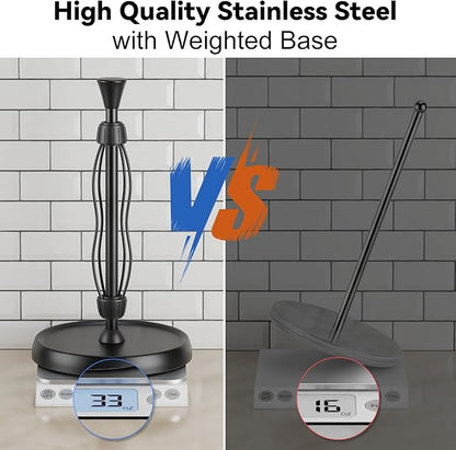 Paper Towel Holder Countertop Kitchen Roll Holder, Premium Stainless Steel for Kitchen Roll Organize, Double Ratchet Mechanism for Kitchen Bathroom Farmhouse Essentials Decor Accessories - Image 6
