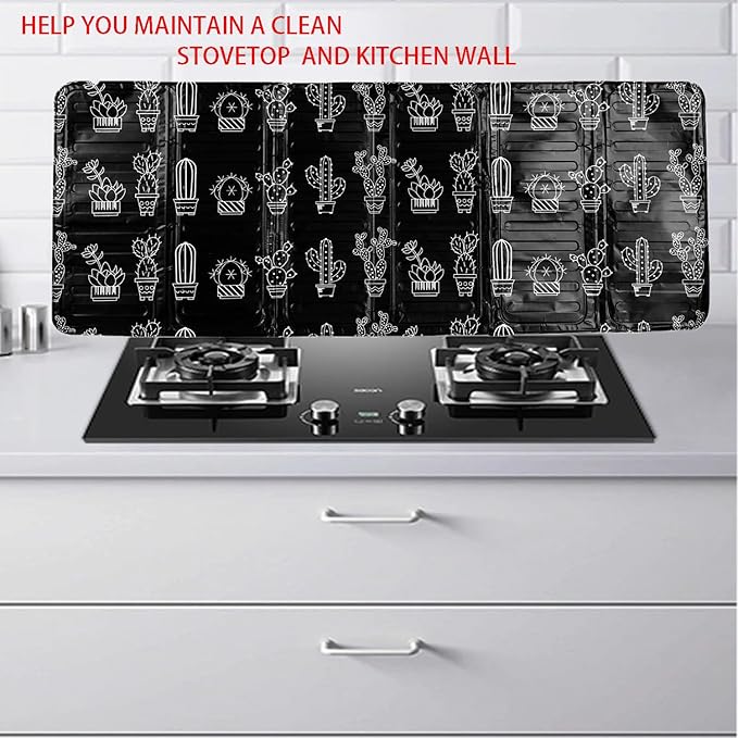 3 Sided Oil Splatter Guard - NeilBee 2Pcs Foldable Grease Splatter Screen, Splatter Shield for Stove Top Cooktop, Oil Barrier Oil Proof Plate Board for Cooking Kitchen Restaurant Use - Image 3