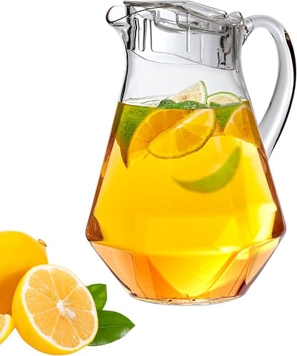 Amazing Abby - Sparkly - Plastic Pitcher (64 oz, 2 Quart), Clear Water Pitcher with Lid, Fridge Jug, BPA-Free, Shatter-Proof, Great for Iced Tea, Sangria, Lemonade, Juice, Milk, and More - Image 8
