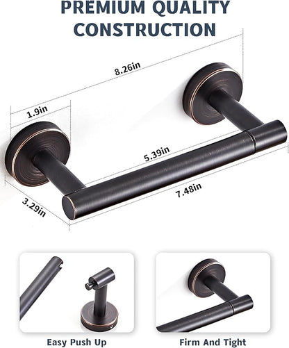 RARXTR Bronze Toilet Paper Holder SUS304 Stainless Steel Double Post Pivoting Toilet Paper Roll Holder Wall Mounted Toilet Tissue Holder for Commercial Bathroom RV Oil Rubbed Bronze