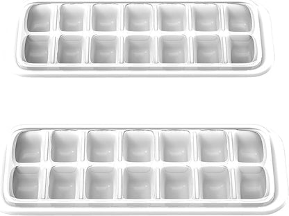 Chef Buddy Set of 2 Ice Cube Trays with Lids (Pack of 2)