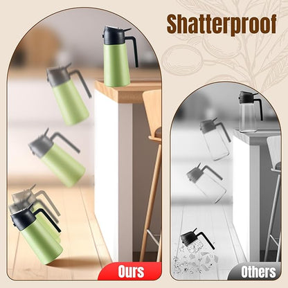 PARACITY 2 in 1 Oil Dipenser Bottle, Stainless Steel (Green-Black) - Image 4
