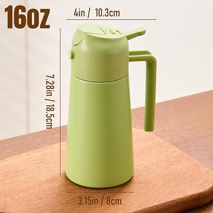 PARACITY 2 in 1 Oil Dipenser Bottle, Stainless Steel (Green-Green) - Image 7