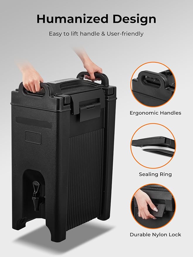 Insulated Beverage Dispenser 5 Gal, Commercial Hot/Cold Drink Dispenser for Coffee Shop, Large Parties, Church Gatherings, Camping, Heavy Duty Beverage Cooler with Faucet for Outdoor (No Electricity) - Image 4